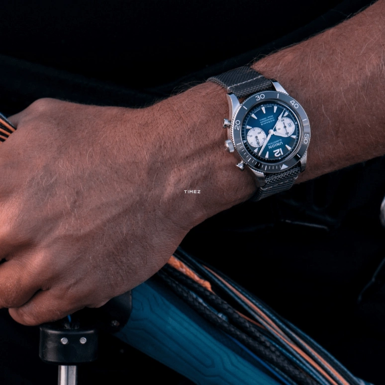 UNION,NORAMIS 43mm,43mm,Stainless Steel,Green,Automatic,Chronograph,Day,D012,D012.927.18.097.00
