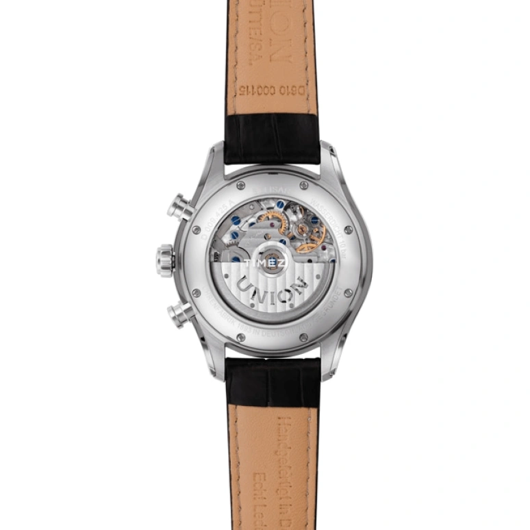 UNION,BELISAR 44mm,44mm,Stainless Steel,Stainless Steel,White,Automatic,Chronograph,Moonphase,Day,D009,D009.425.16.017.11