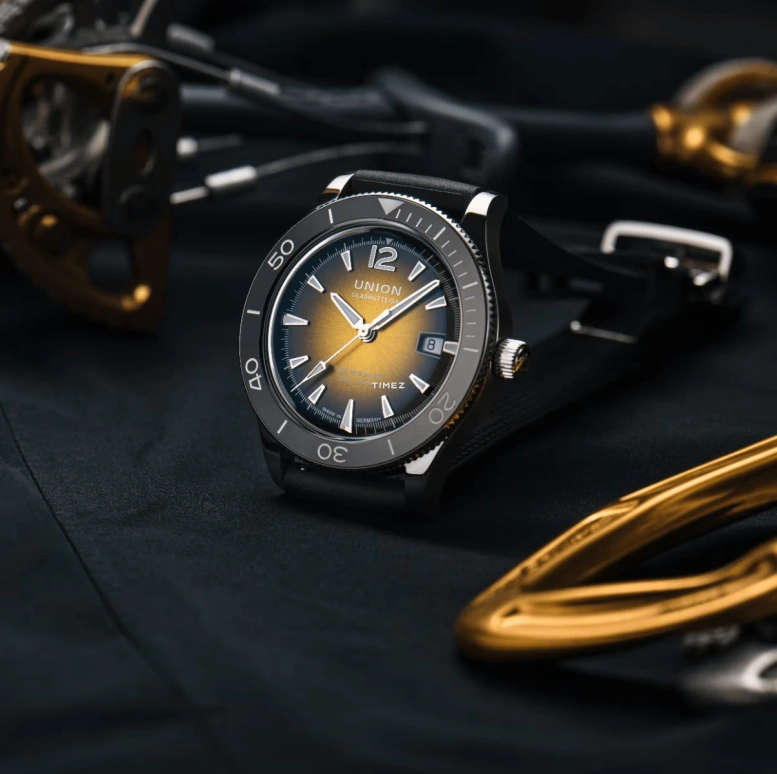 UNION,NORAMIS 42mm,42mm,Stainless Steel,Yellow,Automatic,Day,60hours,D012,D012.907.17.367.00