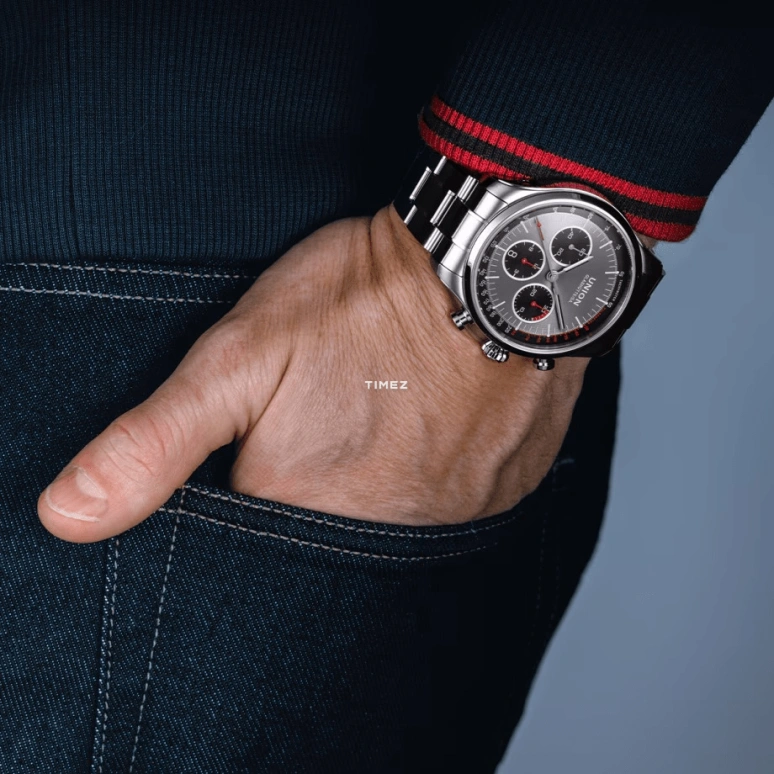 UNION,BELISAR 44mm,44mm,Stainless Steel,Black,Grey,Automatic,Chronograph,Day,D009,D009.427.11.082.00