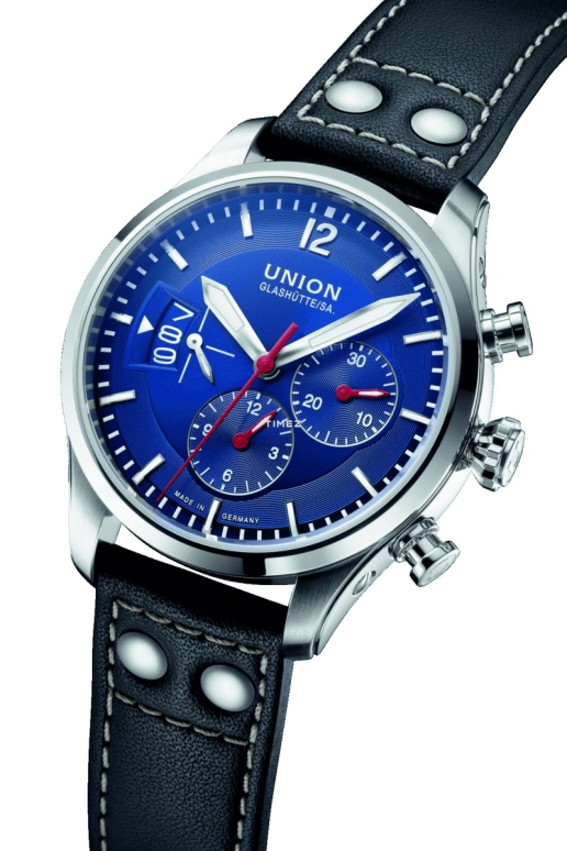 UNION,BELISAR 44mm,44mm,Stainless Steel,Stainless Steel,Blue,Automatic,Chronograph,Day,D009,D009.627.16.047.00