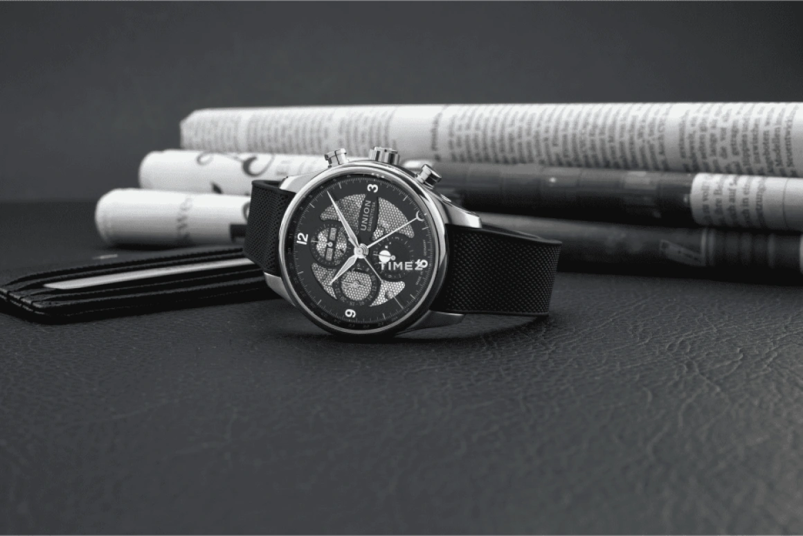 UNION,BELISAR 44mm,44mm,Stainless Steel,Stainless Steel,Black,Automatic,Chronograph,Moonphase,Month,Date,Sapphire,Glass,Round,D009,D009.425.17.057.00