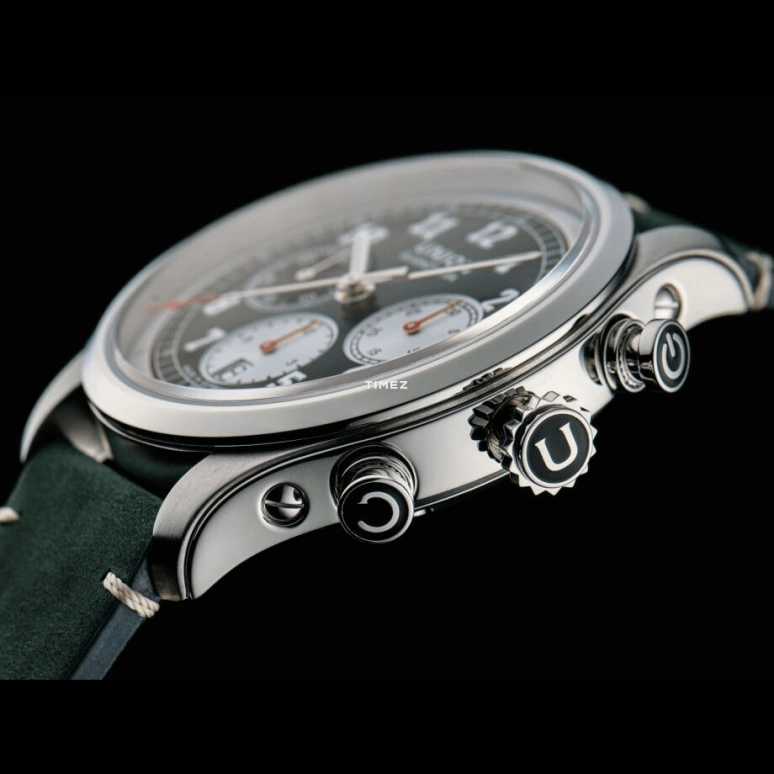 UNION,BELISAR 44mm,44mm,Stainless Steel,Stainless Steel,Green,Automatic,Chronograph,Day,D009,D009.427.16.092.00