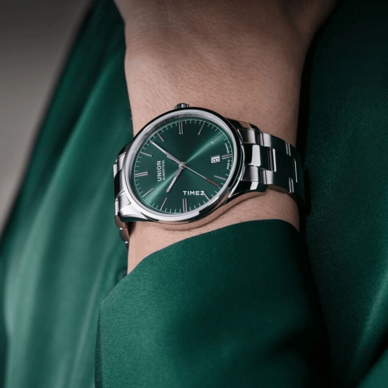 UNION,VIRO 39mm,39mm,Stainless Steel,Green,Automatic,Day,60hours,D017,D017.407.11.091.00