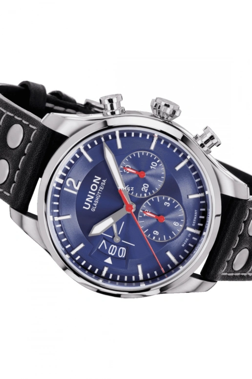 UNION,BELISAR 44mm,44mm,Stainless Steel,Stainless Steel,Blue,Automatic,Chronograph,Day,D009,D009.627.16.047.00