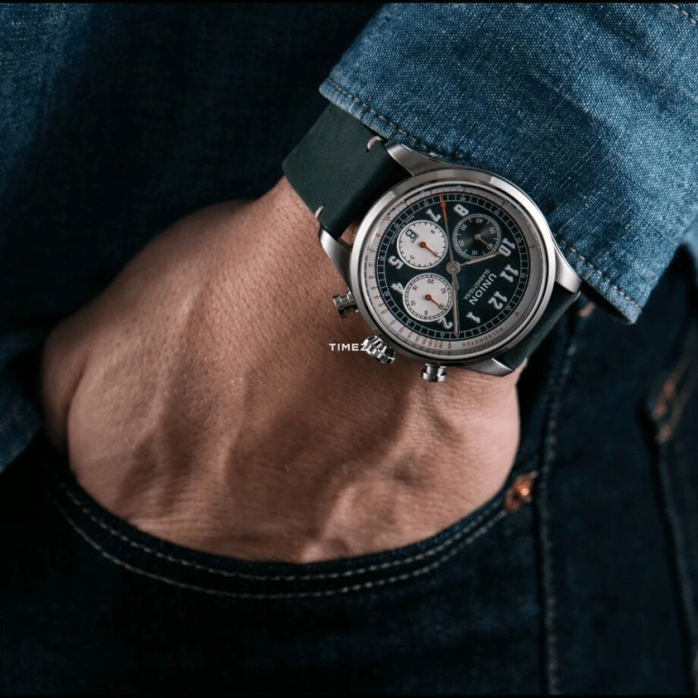 UNION,BELISAR 44mm,44mm,Stainless Steel,Stainless Steel,Green,Automatic,Chronograph,Day,D009,D009.427.16.092.00