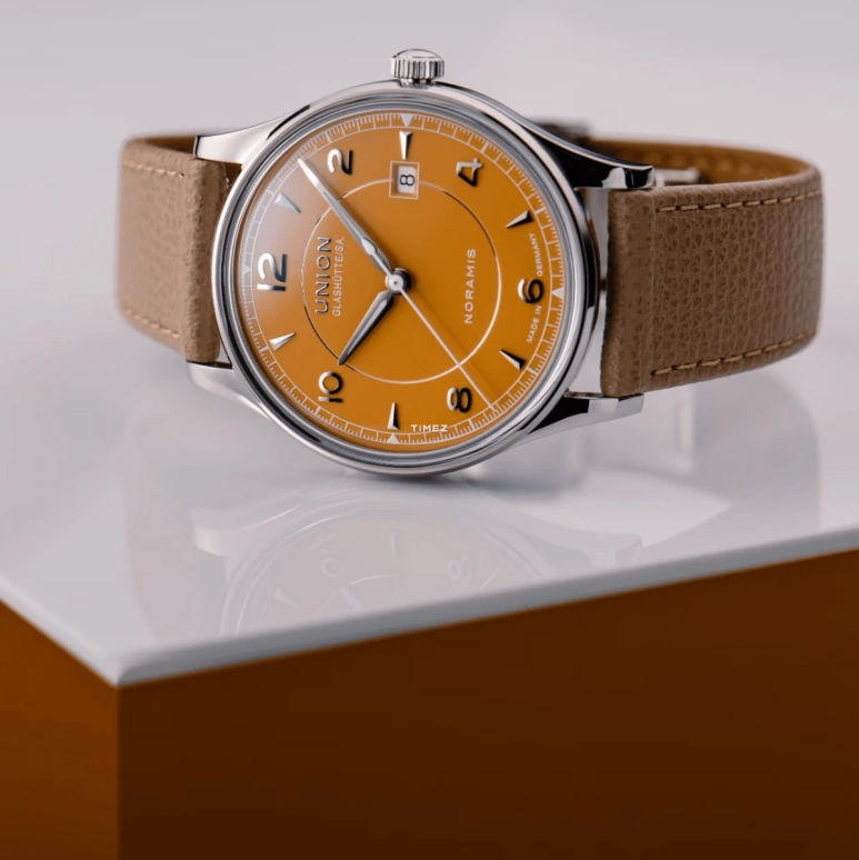 UNION,NORAMIS 40mm,40mm,Stainless Steel,Yellow,Automatic,Day,60hours,D016,D016.407.16.367.00