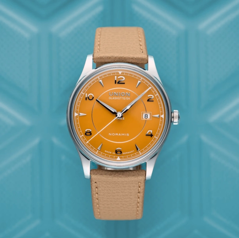 UNION,NORAMIS 40mm,40mm,Stainless Steel,Yellow,Automatic,Day,60hours,D016,D016.407.16.367.00