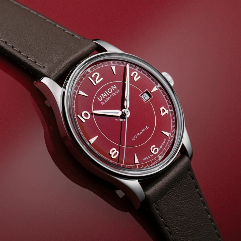 UNION,NORAMIS 40mm,40mm,Stainless Steel,Red,Automatic,Day,60hours,D016,D016.407.16.427.00