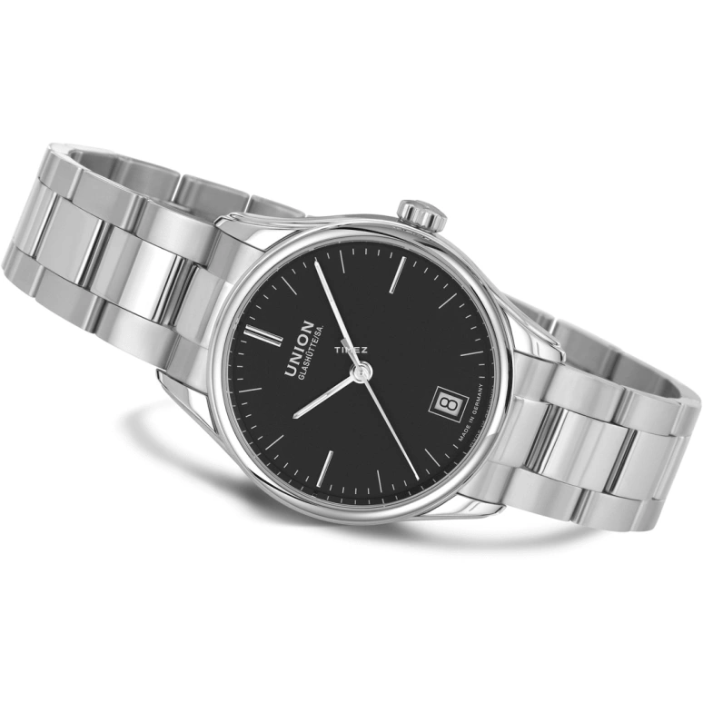 UNION,VIRO 34mm,34mm,Stainless Steel,Stainless Steel,Black,Automatic,Day,Sapphire,Crystal Glass,D011,D011.207.11.051.00