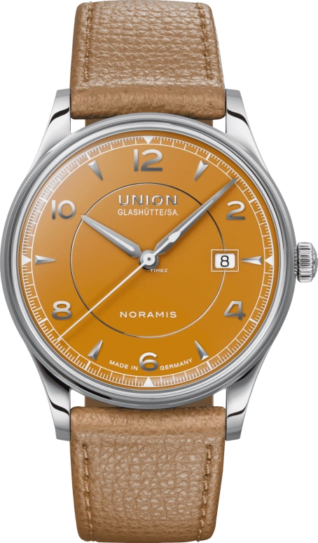 UNION,NORAMIS 40mm,40mm,Stainless Steel,Yellow,Automatic,Day,60hours,D016,D016.407.16.367.00