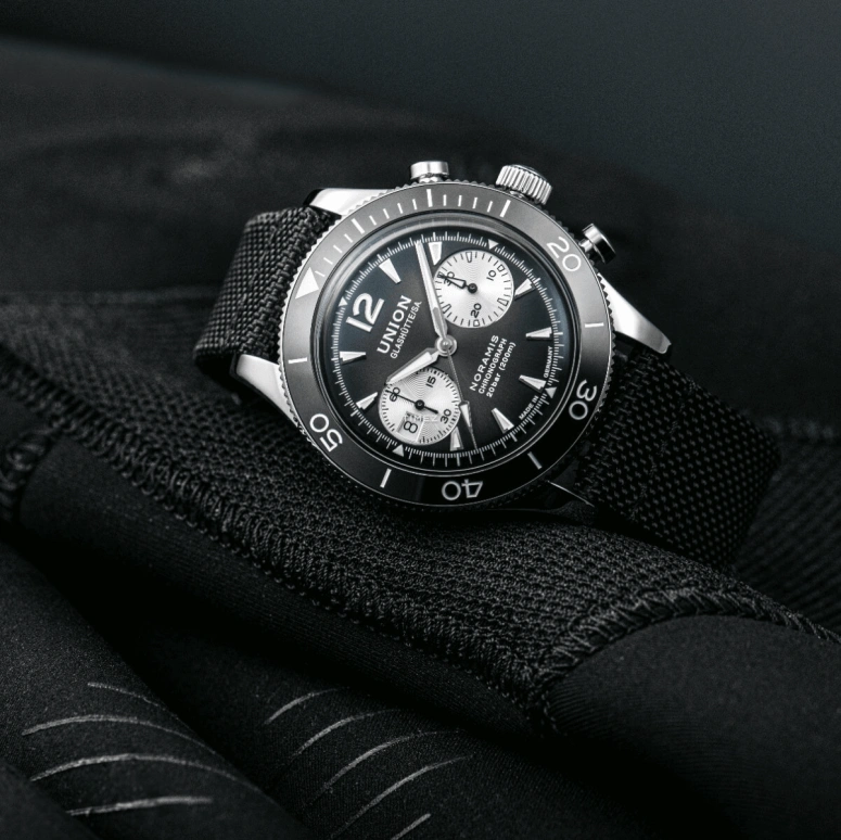 UNION,NORAMIS 43mm,43mm,Stainless Steel,Smoky Gray,Automatic,Chronograph,Day,D012,D012.927.18.057.00