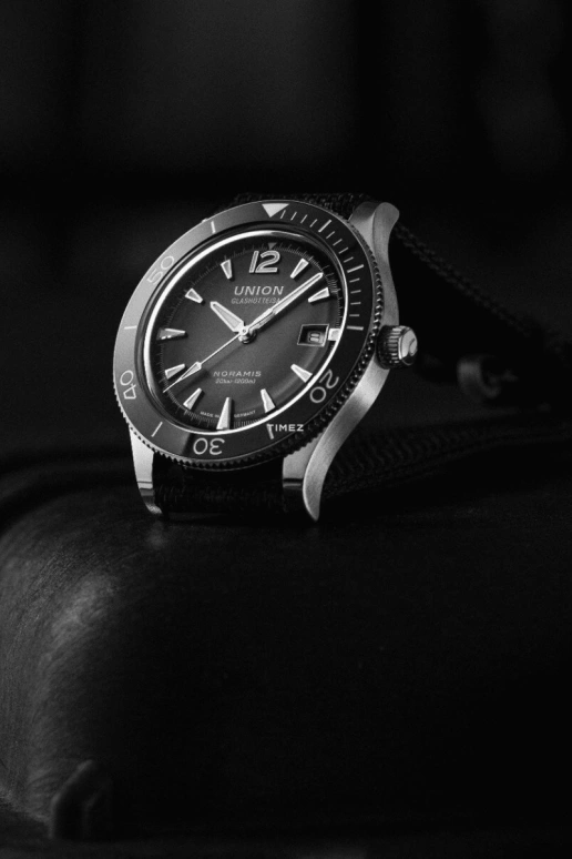 UNION,NORAMIS 42mm,42mm,Stainless Steel,Stainless Steel,Black,Grey,Automatic,Day,Sapphire,Crystal Glass,D012,D012.907.18.057.00