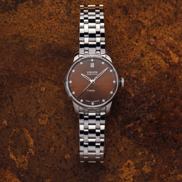 UNION,SERIS 33mm,33mm,Stainless Steel,Brown,Automatic,Day,60hours,D013,D013.207.11.296.00