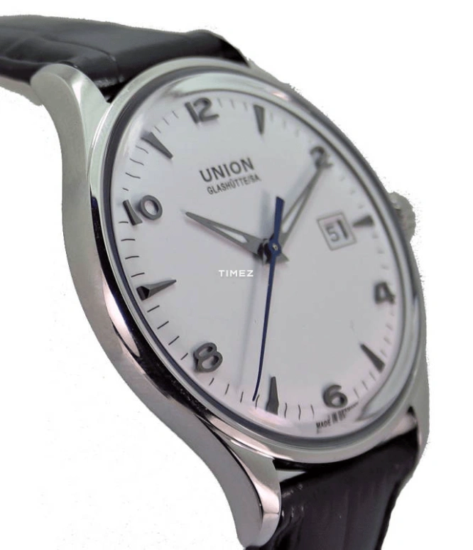 UNION,NORAMIS 40mm,40mm,Stainless Steel,Stainless Steel,White,Automatic,Day,Sapphire,D012,D012.407.16.017.00