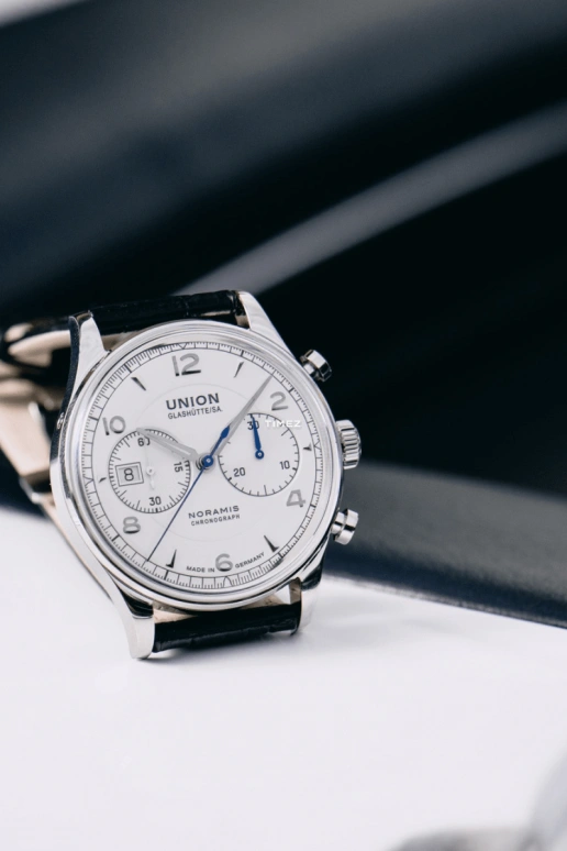 UNION,NORAMIS 42mm,42mm,Stainless Steel,Stainless Steel,White,Automatic,Chronograph,Day,D012,D012.427.16.017.00