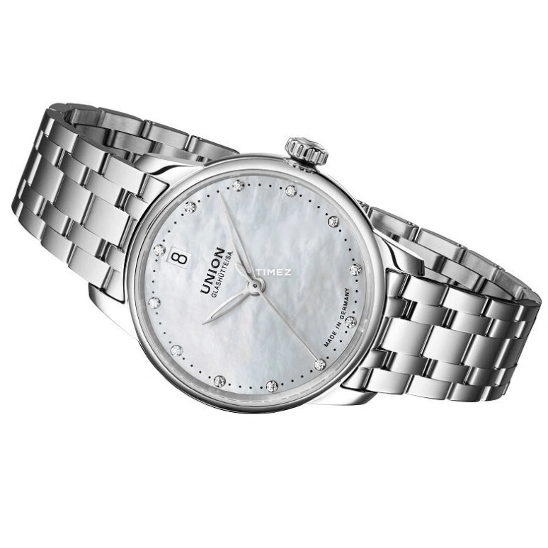 UNION,SERIS 33mm,33mm,Stainless Steel,White,Automatic,Day,60hours,D013,D013.207.11.116.00
