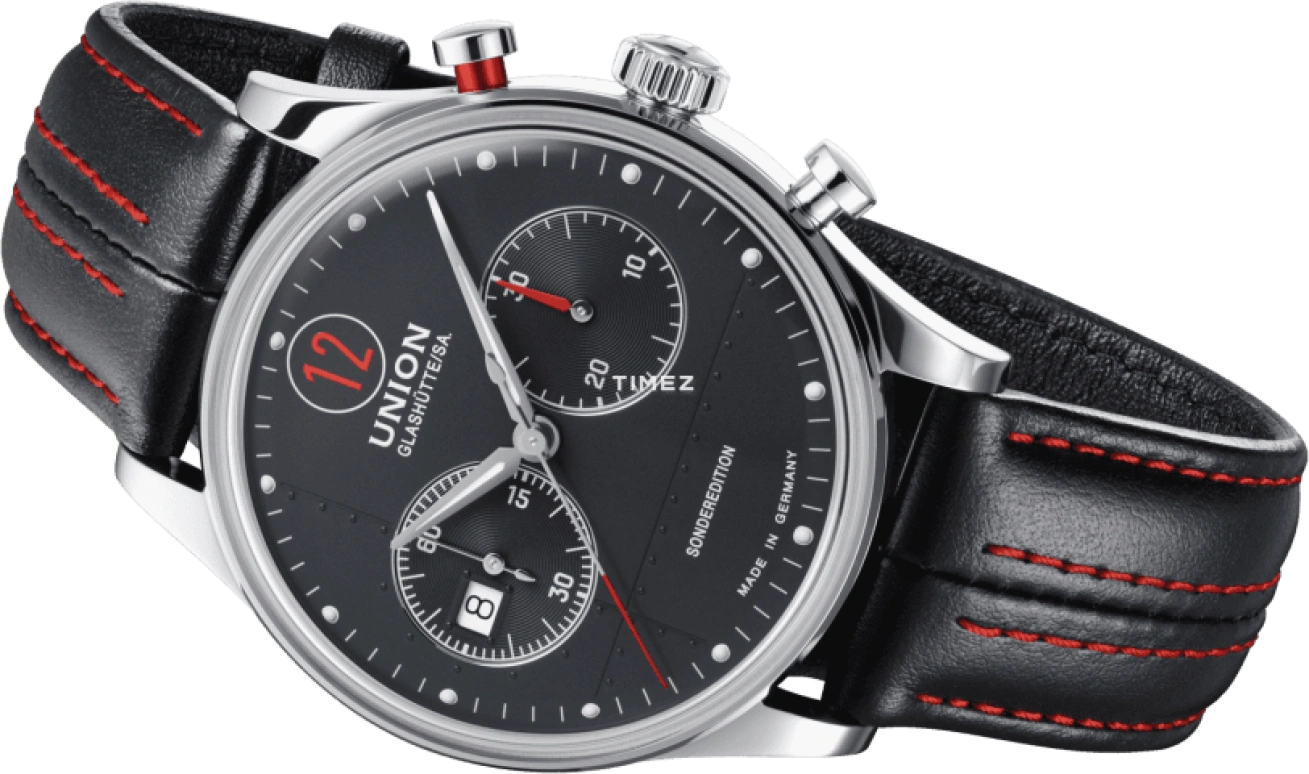 UNION,NORAMIS 42mm,42mm,Stainless Steel,Black,Automatic,Chronograph,Day,D012,D012.427.16.082.00