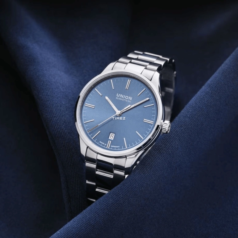 UNION,VIRO 39mm,39mm,Stainless Steel,Blue,Automatic,Day,60hours,D017,D017.407.11.041.00