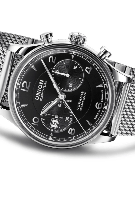 UNION,NORAMIS 42mm,42mm,Stainless Steel,Stainless Steel,Black,Automatic,Chronograph,Day,D012,D012.427.11.057.00