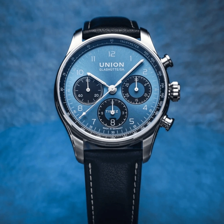 UNION,BELISAR 40mm,40mm,Stainless Steel,Blue,Automatic,Chronograph,Day,D009,D009.227.16.042.00