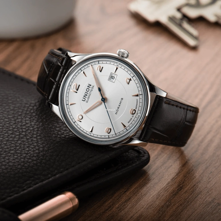 UNION,NORAMIS 40mm,40mm,Stainless Steel,Silver,Automatic,Day,60hours,D016,D016.407.16.037.01