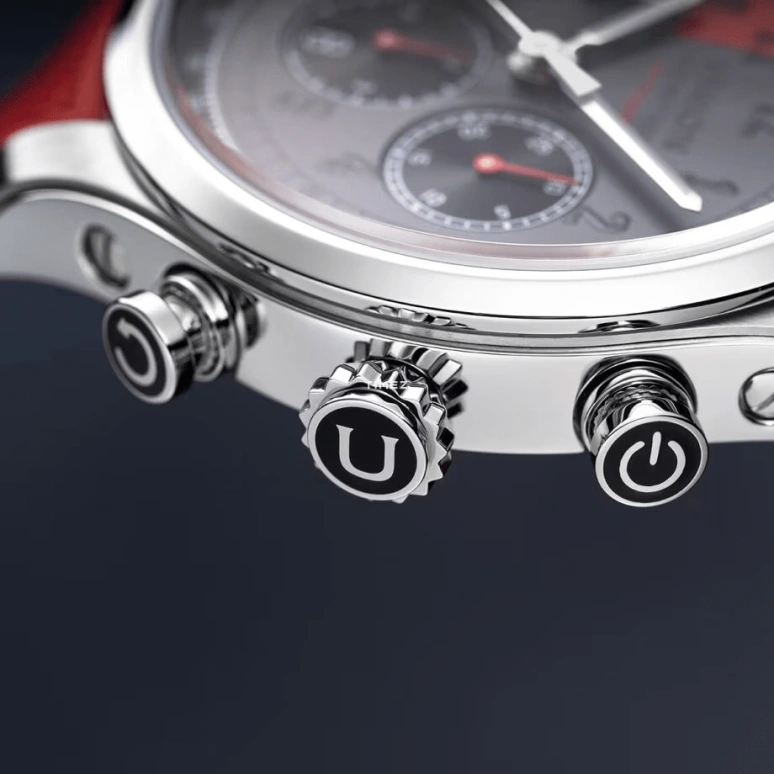 UNION,BELISAR 44mm,44mm,Stainless Steel,Grey,Red,Automatic,Chronograph,Day,D009,D009.427.16.082.09