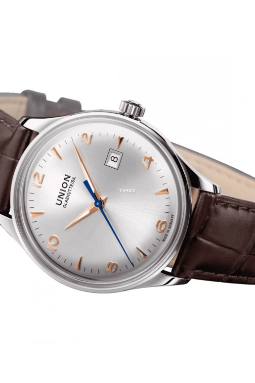 UNION,NORAMIS 40mm,40mm,Stainless Steel,Stainless Steel,Silver,Automatic,Day,Sapphire,D012,D012.407.16.037.01