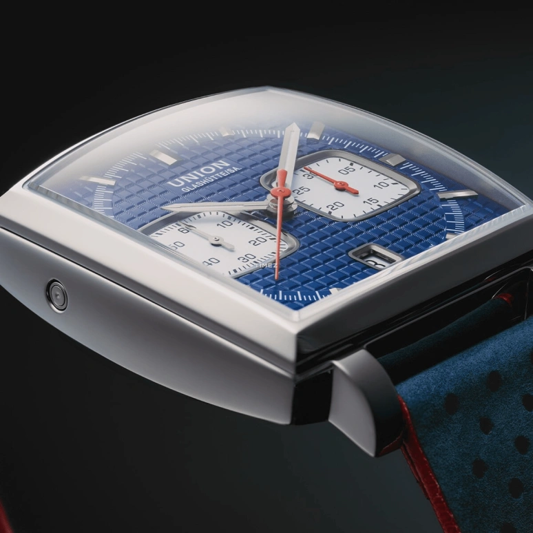 UNION,AVERIN 41mm,41mm,Stainless Steel,Blue,Automatic,Chronograph,Day,D015,D015.527.16.041.00