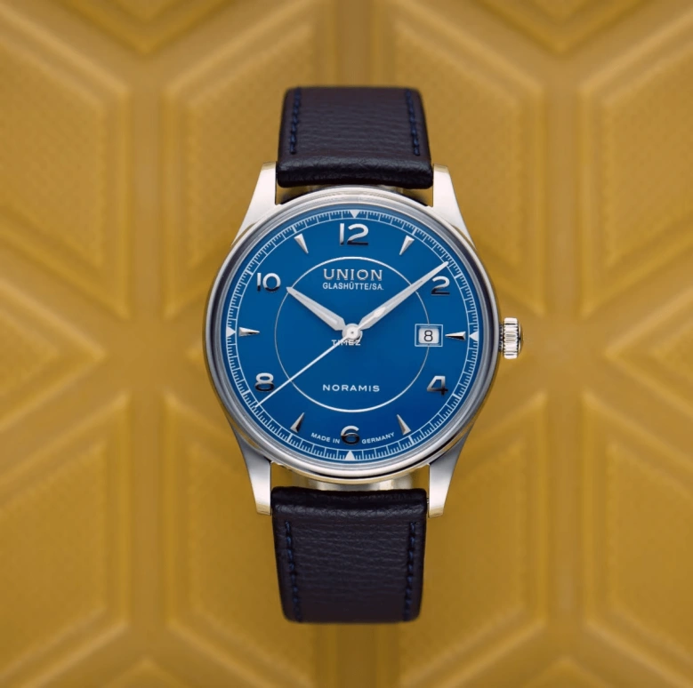UNION,NORAMIS 40mm,40mm,Stainless Steel,Blue,Automatic,Day,60hours,D016,D016.407.16.047.00
