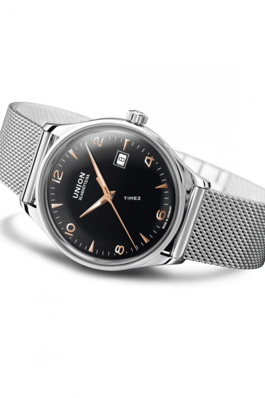 UNION,NORAMIS 40mm,40mm,Stainless Steel,Stainless Steel,Black,Automatic,Day,Sapphire,D012,D012.407.11.057.01