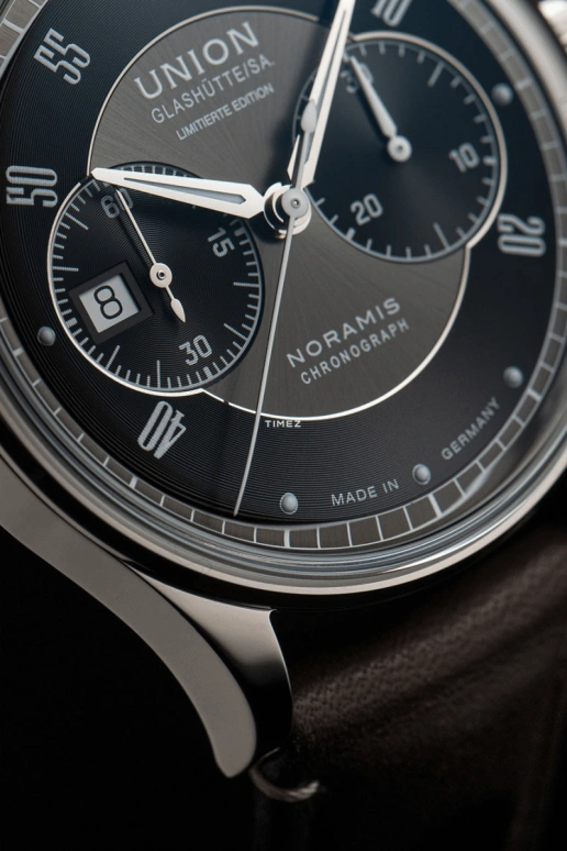 UNION,NORAMIS 42mm,42mm,Stainless Steel,Stainless Steel,Grey,Black,Automatic,Chronograph,Day,D012,D012.427.16.052.09