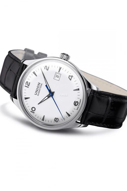 UNION,NORAMIS 40mm,40mm,Stainless Steel,Stainless Steel,White,Automatic,Day,Sapphire,D012,D012.407.16.017.00