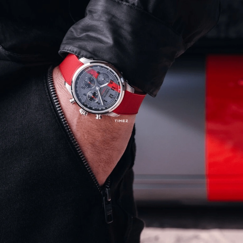 UNION,BELISAR 44mm,44mm,Stainless Steel,Grey,Red,Automatic,Chronograph,Day,D009,D009.427.16.082.09