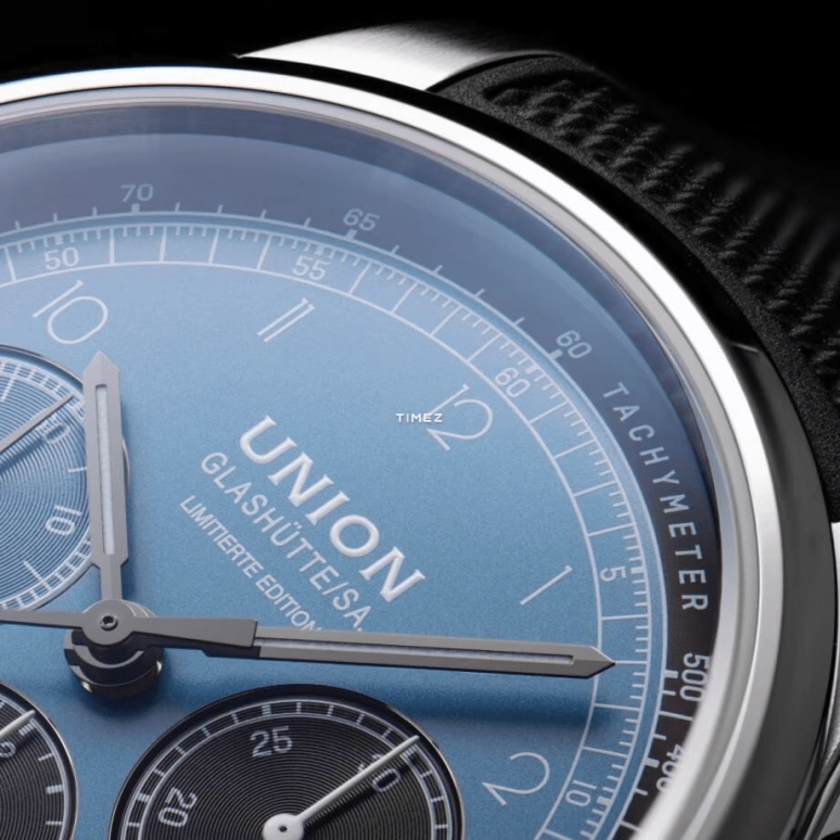 UNION,BELISAR 44mm,44mm,Stainless Steel,Blue,Automatic,Chronograph,Day,D009,D009.427.11.052.09
