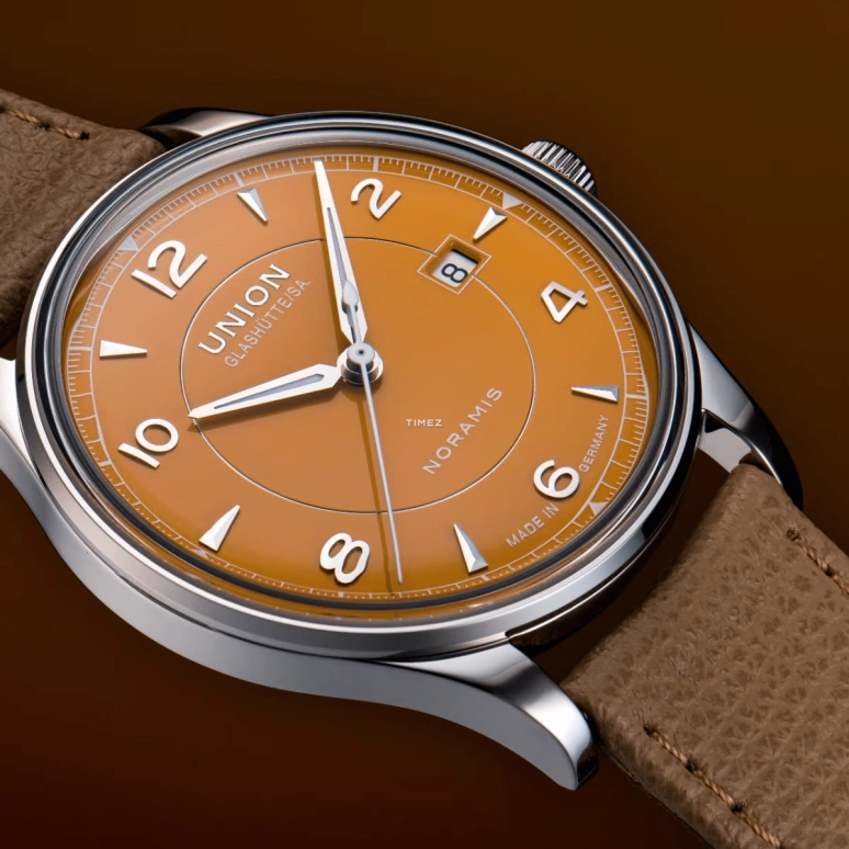 UNION,NORAMIS 40mm,40mm,Stainless Steel,Yellow,Automatic,Day,60hours,D016,D016.407.16.367.00