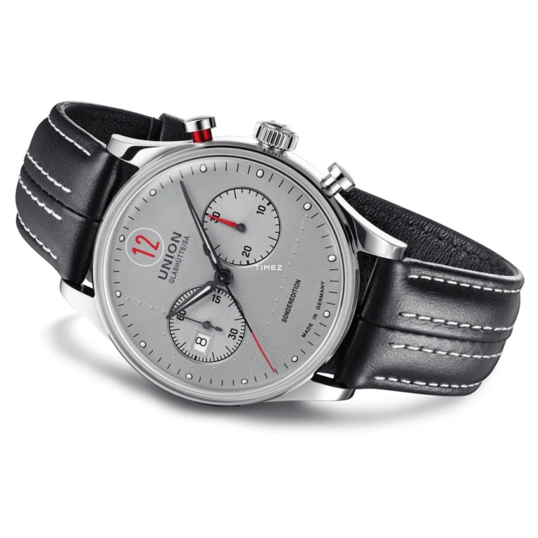 UNION,NORAMIS 42mm,42mm,Stainless Steel,Silver,Grey,Automatic,Chronograph,Day,D012,D012.427.16.032.00