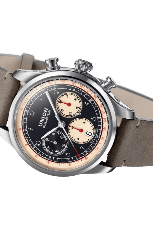 UNION,BELISAR 44mm,44mm,Stainless Steel,Stainless Steel,Black,Automatic,Chronograph,Day,D009,D009.427.16.052.00