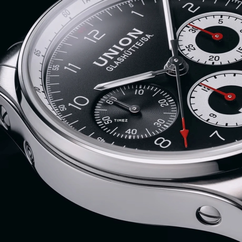 UNION,BELISAR 40mm,40mm,Stainless Steel,Black,Automatic,Chronograph,Day,D009,D009.227.11.052.00