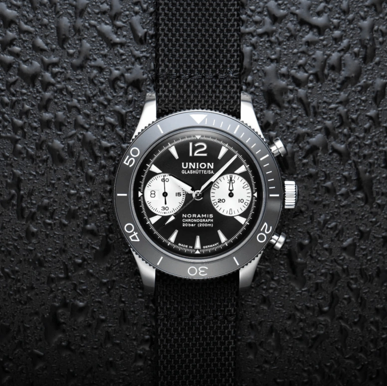 UNION,NORAMIS 43mm,43mm,Stainless Steel,Smoky Gray,Automatic,Chronograph,Day,D012,D012.927.18.057.00