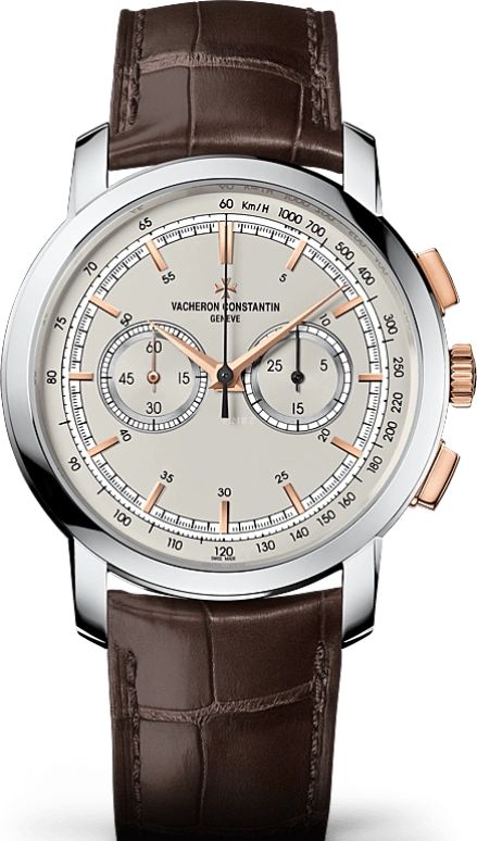 Vacheron Constantin,Traditionnelle 42mm,42mm,White Gold,Grey,Silver,Handwound,Chronograph,48hours,47192,47192/000B-9828