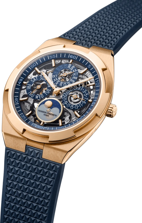 Vacheron Constantin,Overseas 41.50mm,41.50mm,Pink Gold,Skeleton,Automatic,Moonphase,Perpetual Calendar,Leap Year,Month,40hours,In-house Caliber,4300V,4300V/120R-B642