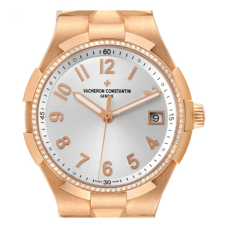 Vacheron Constantin,Overseas 36mm,36mm,Rose Gold,Silver White,Automatic,Day,Anti-magnetic,47560,47560/D10R-9672
