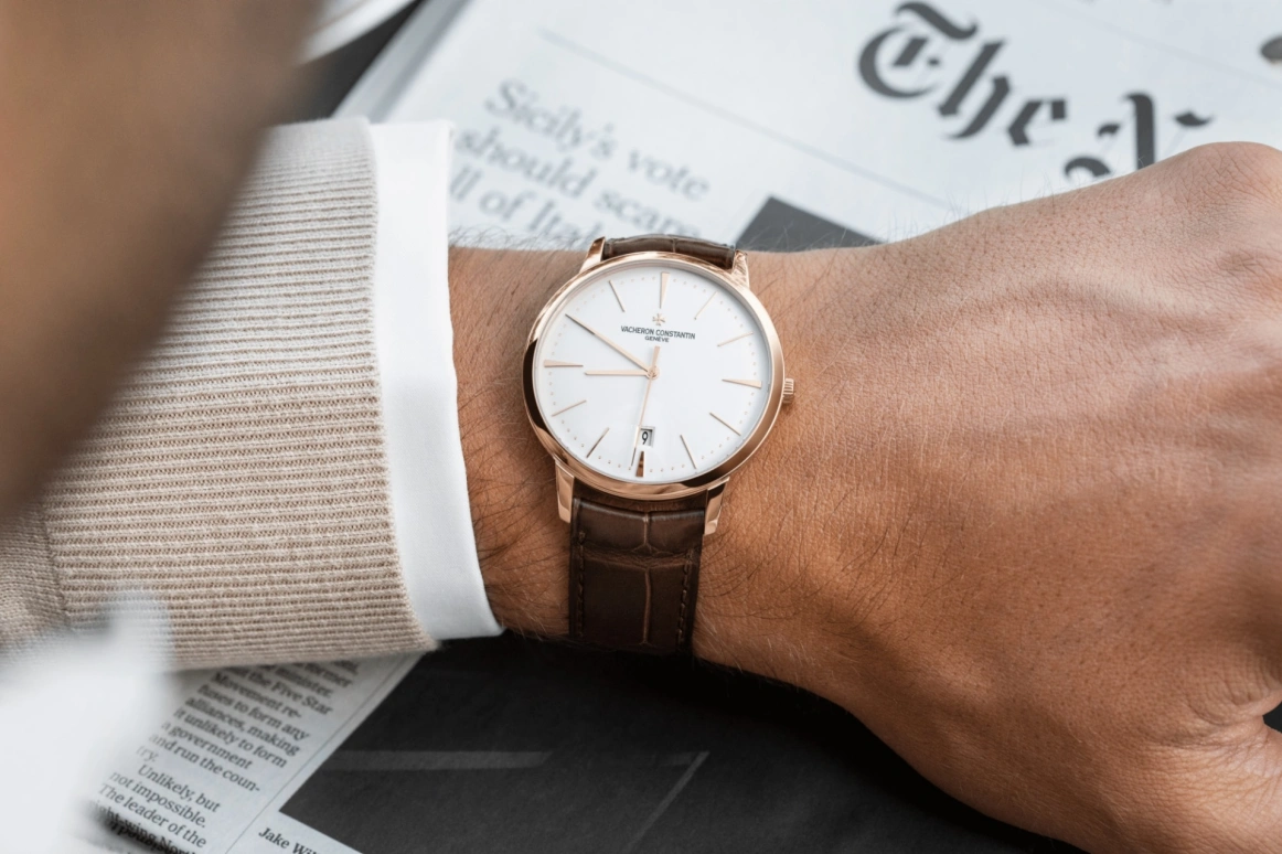Vacheron Constantin,Patrimony 40mm,40mm,Pink Gold,Silver,Automatic,Day,43hours,85180,85180/000R-9248