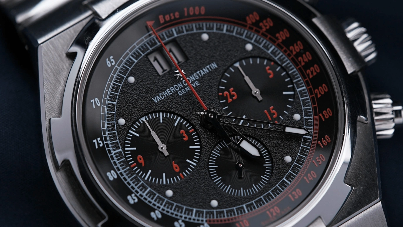 Vacheron Constantin,Overseas 42mm,42mm,Stainless Steel,Black,Automatic,Chronograph,Day,49150,49150/000A-9337