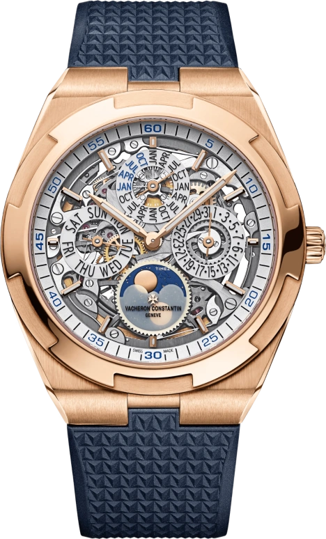 Vacheron Constantin,Overseas 41.50mm,41.50mm,Pink Gold,Skeleton,Automatic,Moonphase,Perpetual Calendar,Leap Year,Month,In-house Caliber,Sapphire,Crystal Glass,4300V,4300V/220R-B547