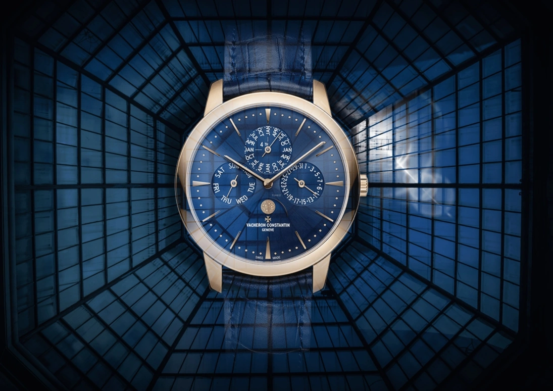 Vacheron Constantin,Patrimony 41mm,41mm,Pink Gold,Blue,Automatic,Moonphase,Perpetual Calendar,Leap Year,Month,40hours,In-house Caliber,43175,43175/000R-B519