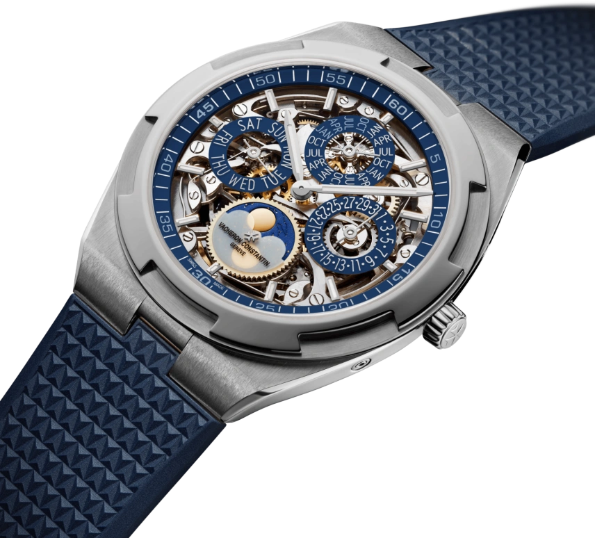 Vacheron Constantin,Overseas 41.50mm,41.50mm,White Gold,Skeleton,Automatic,Moonphase,Perpetual Calendar,Leap Year,Month,40hours,In-house Caliber,4300V,4300V/120G-B946