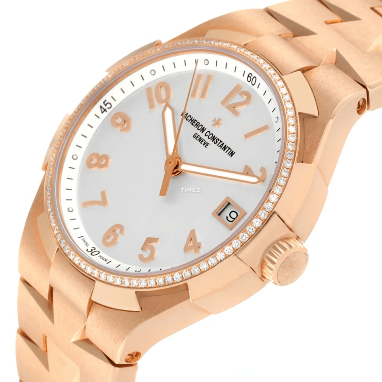 Vacheron Constantin,Overseas 36mm,36mm,Rose Gold,Silver White,Automatic,Day,Anti-magnetic,47560,47560/D10R-9672