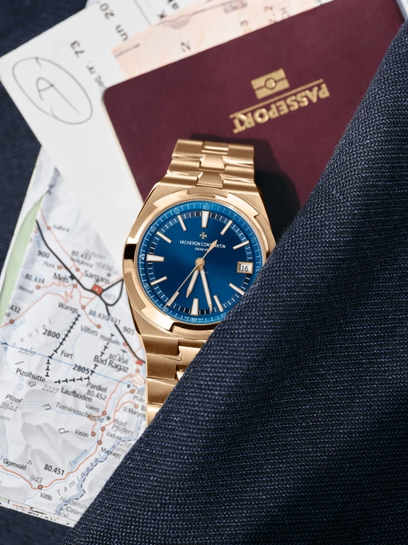Vacheron Constantin,Overseas 41mm,41mm,Pink Gold,Blue,Automatic,Day,60hours,4500V,4500V/110R-B705